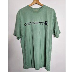 Carhartt Logo Original Fit Heavyweight Short Sleeve Tee Men's Medium Green